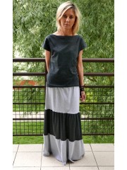 ZING - Long cotton / maxi Knitted skirt