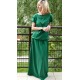 CLEO - long knitted dress - green