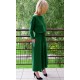 ADELA - Midi Flared Knitted dress - green