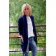 HANNAH - DRESOWA BLUZA Z ZAMKAMI - granat
