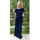 CLEO - long knitted dress - navy blue