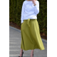 DRESCODE - long, cotton skirt with a bow or knit - CLARET
