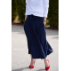 DRESCODE - long, cotton skirt with a bow or knit - CLARET