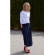 DRESCODE - long, cotton skirt with a bow or knit - CLARET