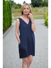 MIRANDA - Gestrickte V-Ausschnitt Kleid