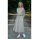 ADELA - Midi Ausgestelltes Kleid gestrickt - mokka in polka dots
