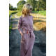 NINA - Cotton maxi belt dress - Dirty pink