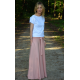 DRESCODE - long, cotton skirt with a bow or knit - dirty pink