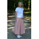 KLAUDIA - cotton SKIRT FROM THE WHEEL 7/8 - dirty pink