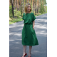 MANILA - BAWEŁNIANA SUKIENKA MIDI - zielona