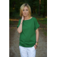 KIRA - Cotton blouse with eyelets - green