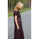 CLEO - long knitted dress - CHOCOLATE