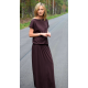 CLEO - long knitted dress - CHOCOLATE
