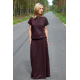 CLEO - long knitted dress - CHOCOLATE