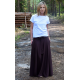 DRESCODE - long, cotton skirt with a bow or knit - chokolate