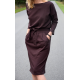 KIKA - midi strickkleid baumwolle damen - schokolade