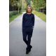 PABLO - cotton overalls with long sleeves - navy blue