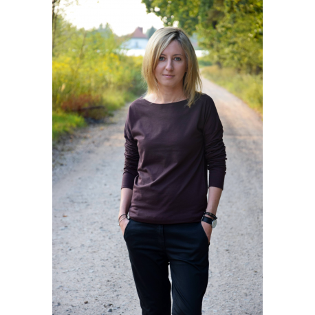 bluzka LONS - kolor czekoladowy