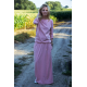 MAXIMA - gestrickten langen Kleid mit Taschen - schmutzig rosa