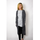 HEAVEN - long, unfastened sweater - graphite