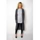 SKY - long, unfastened sweater - graphite