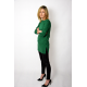 AMBER - cotton blouse with struts - green