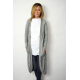 SKY - long, unfastened sweater - graphite