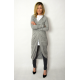 SKY - long, unfastened sweater - gray