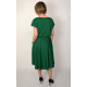 LUCY - Midi Flared cotton dress - green