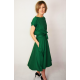 LUCY - Midi Ausgestelltes Kleid gestrickt - grün