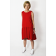 GINA - mini dress with a frill - red