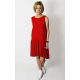 GINA - mini dress with a frill - red