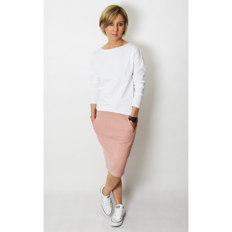 OLGA - sweatshirt with pockets - dirty pink