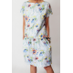 SPALLA - DAMEN STRICKWAREN KLEIDER - marineblaue Tupfen