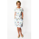 SPALLA - DAMEN STRICKWAREN KLEIDER - marineblaue Tupfen