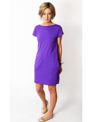 PAULA - cotton mini dress - violet