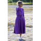 ADELA - Midi Flared cotton dress - violet