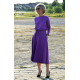 ADELA - Midi Flared cotton dress - violet