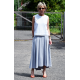ROMA - long cotton skirt with high waist