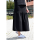 RENA - creased midi skirt with pockets