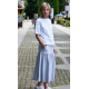 RENA - creased midi skirt with pockets