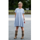 TESSA - A-förmiges Kleid mit kurzen Ärmeln