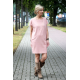 ALEGRA - cotton dress with short sleeves - dirty pink