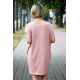 IRGA - COTTON DRESS WITH EXTENSIVE BACK - dirty pink