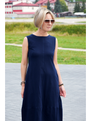 FRENCH - midi cotton dress - navy blue