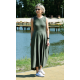 AUDREY - DŁUGA DZIANINOWA SUKIENKA - khaki