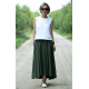 ROMA - long cotton skirt with high waist - navy blue