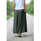 ROMA - long cotton skirt with high waist - navy blue