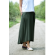 ROMA - long cotton skirt with high waist - navy blue